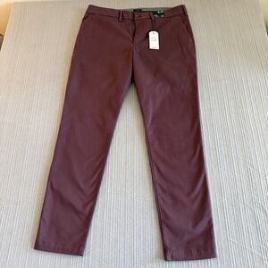 NWT Express Cotton Polyester Burgundy Skinny Hyper Stretch Pants Men size 36/32